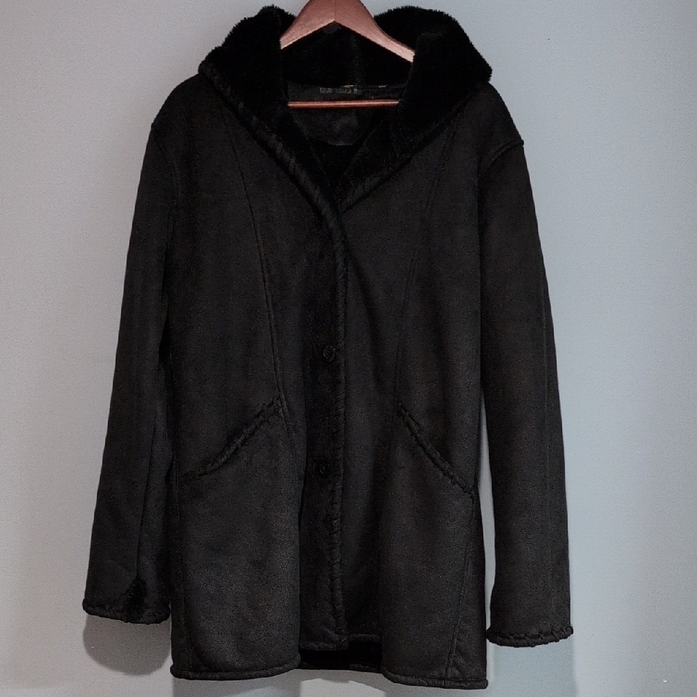 Beechers Brook Faux Suede Collection Black Coat Size XL